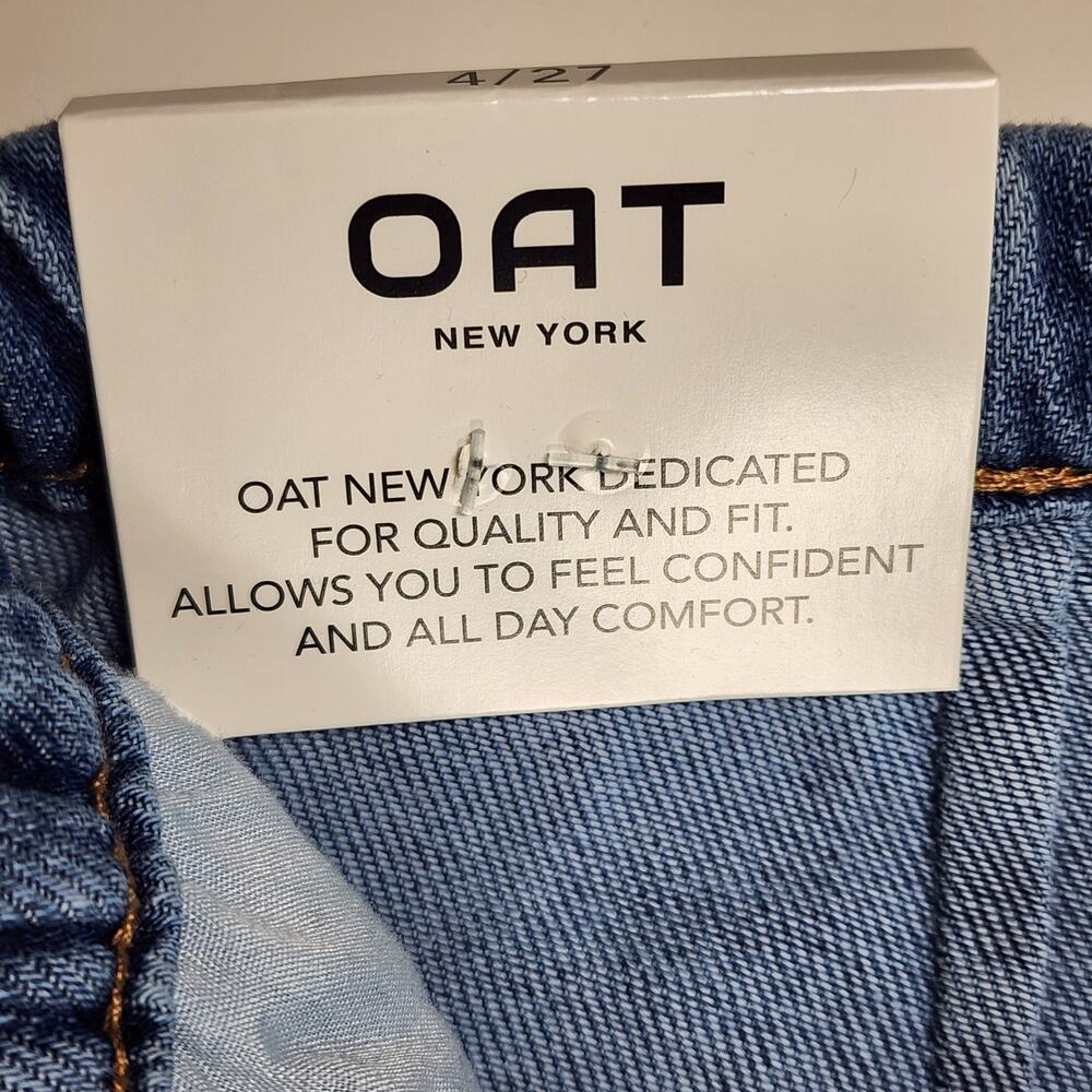 OAT NY Wide Leg Jeans Elastic Waist Drawstring 4/27 NWT - Picture 11 of 15